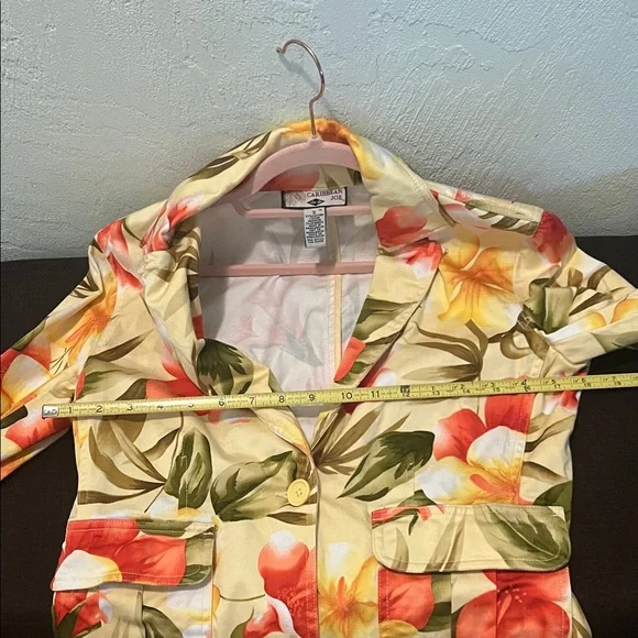 # 0829+ Caribbean Joe Multicolor Floral Blazer - Picture 4 of 6